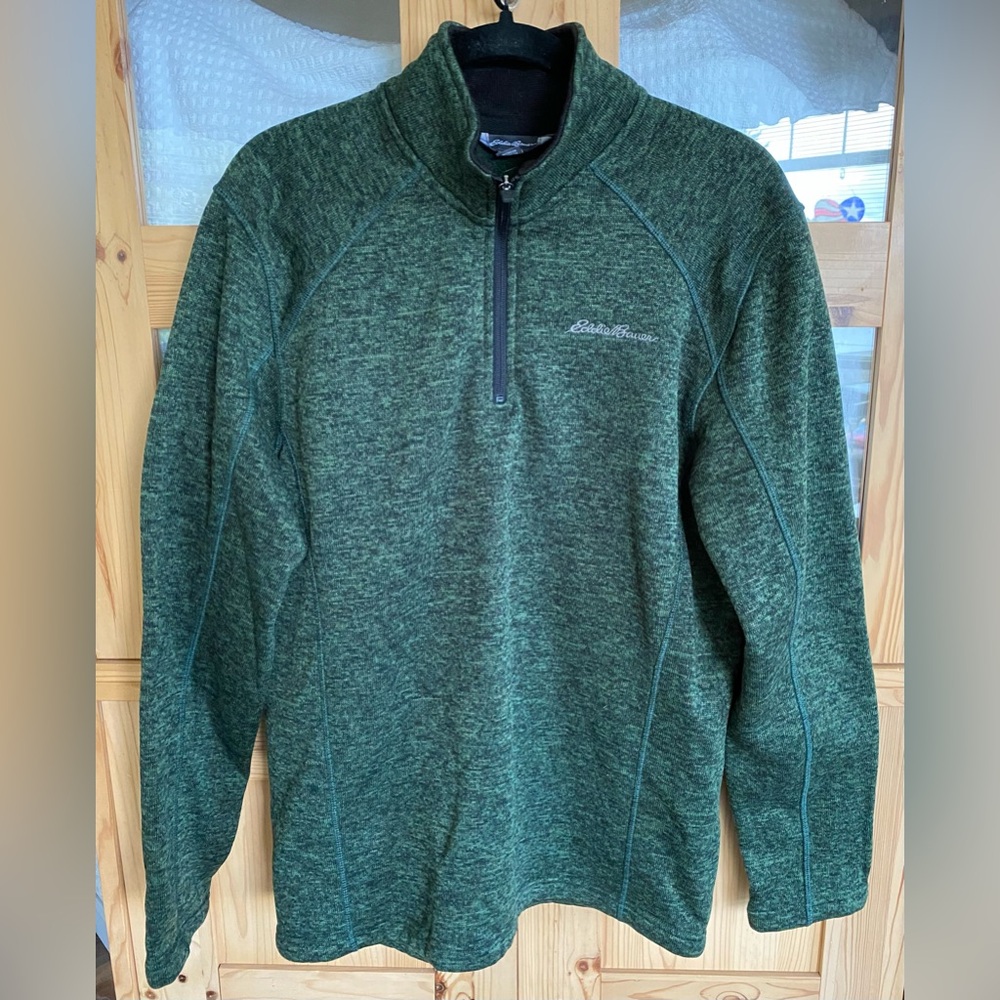 Eddie Bauer Green Quarter-Zip Sweatshirt